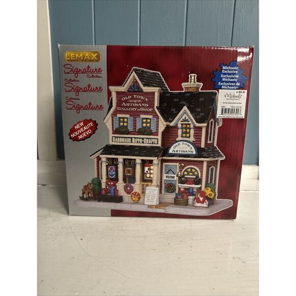 Lemax 25392 OLD TOWN ARTISANS GALLERY & SHOP Christmas Building Retired - Picture 1 of 6
